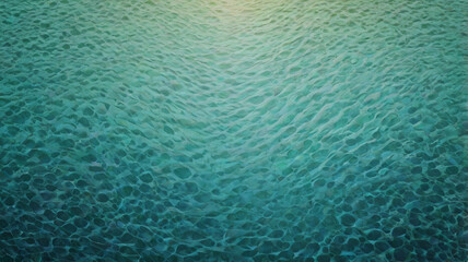 Poster - Abstract teal water surface with ripples and texture ideal for backgrounds