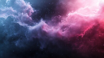 Poster - Glowing Particles Suspended in Mid Air with Colorful Background