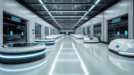 Poster - Futuristic Design of Fully Automated Smart Warehouse Interior Space