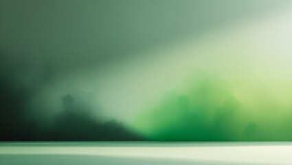 Poster - Ethereal green gradients create a dreamlike atmosphere with delicate textures