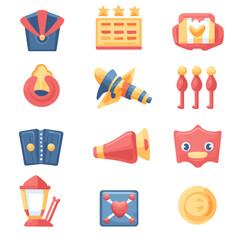Poster - Collection of playful vector icons: celebration, culture, love, music