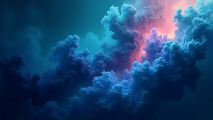 Poster - Dramatic Cloudscape with Ethereal Light: A High-Resolution Abstract Dreamscape