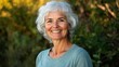 © WS Studio 1985 - Smiling Senior Woman with Grey Hair in Warm Natural Light
