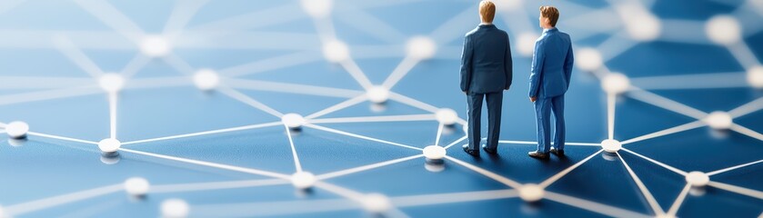 Poster - Business Executives Overlooking Global Connectivity in a Miniature Conceptual Setting