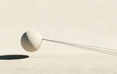 Poster - Two Toned Sphere Rolling on Textured Surface