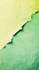 Poster - Yellow paper overlaying green paper creates an engaging abstract background design, featuring a torn edge that adds a unique artistic flair and enhances visual interest