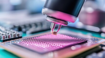 Poster - A state-of-the-art semiconductor factory with robots manufacturing microchips