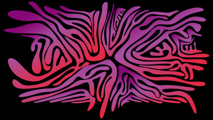 Poster - Abstract curved lines background purple,pink Abstract wave line pattern texture