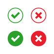 © Ihf Icons - Yes and Cross icon. Checkmark icon. Vector icon.