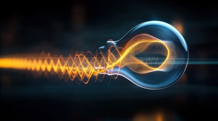 Poster - illuminating innovation light bulb concept digital art futuristic environment abstract viewpoint ene