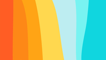 Fototapete - Rainbow background with curved lines. Abstract texture of wavy lines with colorful colors.