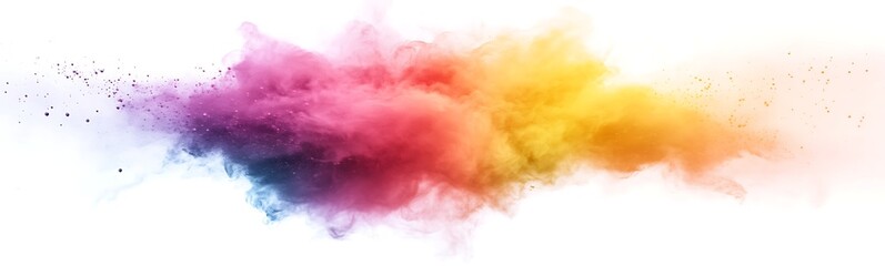 Poster - Colorful powder explosion creating a vibrant and artistic cloud effect.