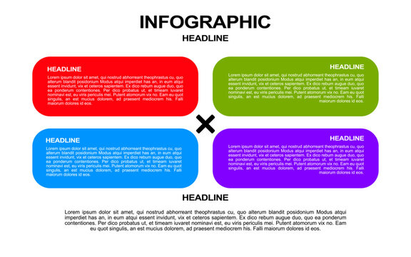 infographic design with 4 stages with full color for presentation.