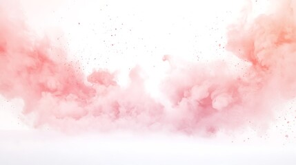 Poster - Soft pink watercolor background with a dreamy, ethereal feel, perfect for creative designs.