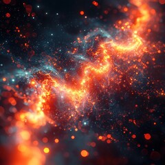 Poster - Colorful space filled with stars and cosmic elements creating a breathtaking view of the universe