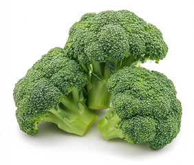 Poster - Close-up of Freshly Harvested Broccoli Heads Perfect for Cooking and Nutrition : Generative AI