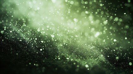 Fototapete - Abstract green bokeh background with shimmering light spots and soft focus creating a dreamy and enchanting atmosphere for various creative projects