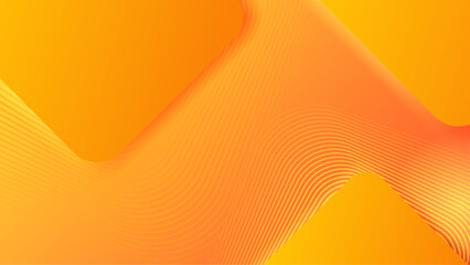 Poster - abstract orange gradient geometric background with shapes vector illustration, perfect for digital banner, business presentation, and social media design