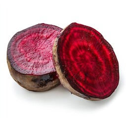 Aufkleber - Organic beetroot showcasing its stunning color and texture cut to reveal sweet and earthy flavor : Generative AI
