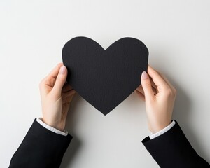 Poster - Minimalist Emotional Intelligence Corporate Wellness Insights through Heart-Shaped Symbolism - Empathetic Leadership and Workplace Mental Health Strategy