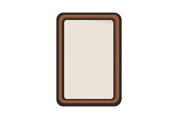 Poster - Stylized illustration of a wooden serving tray featuring a minimalist design for modern decor : Generative AI