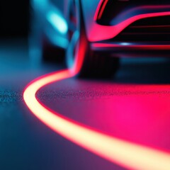 Aufkleber - Cybernetic Mobility Frontier Next-Gen Automotive Design Exploring Luminescent Sensor Technologies and Immersive Neon-Chromatic Visual Narratives of Autonomous Transportation