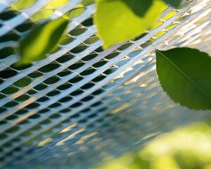Poster - Sustainable Urban Design Metallic Mesh Texture Meets Green Innovation - Architectural Eco-Transformation and Modern Structural Aesthetics