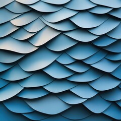 Aufkleber - Fluid Dynamics Sophisticated Blue Parametric Wave Design - Innovative Architectural Texture for Modern Digital Branding and Creative Visual Communication