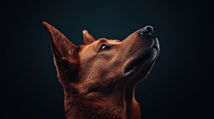 Poster - Cyber-Canine Companion Sleek Digital-Age Pet Portrait Exploring Emotional Intelligence and Next-Gen Animal Technology for Modern Wellness Enthusiasts