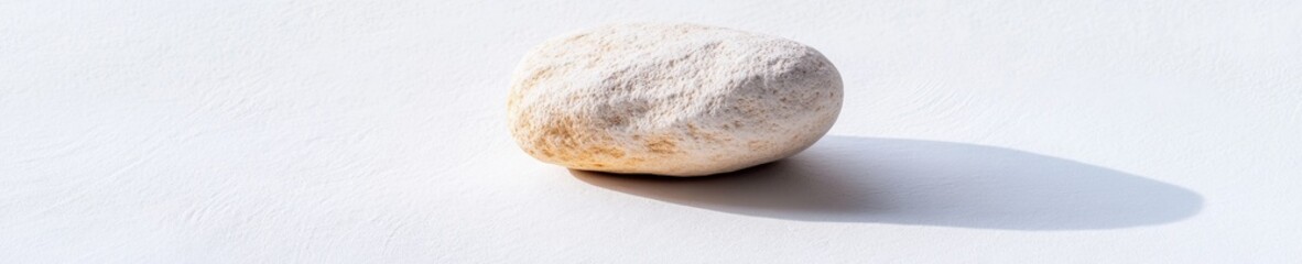 Aufkleber - Minimalist Zen Wellness Concept Sculptural White Stone with Water Droplets - Pure Aesthetic for Mindful Branding and Holistic Design Experience