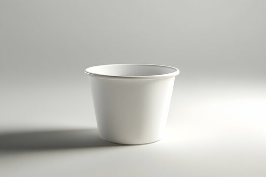 Elegant Studio Shot of a White Paper Cup with Subtle Lighting Effects