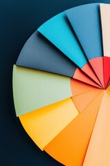 Aufkleber - Geometric Color Wheel Design Modern Data Visualization Aesthetic for Analytics, Branding, and Creative Trend Forecasting in Digital Marketing Landscapes