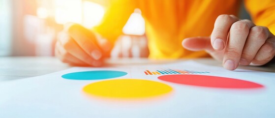 Aufkleber - Hyper-Minimalist Data Visualization Dynamic Financial Analytics with Vibrant Color Psychology, Touchscreen Interaction for Next-Gen Business Intelligence and Agile Decision Mapping