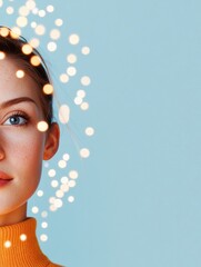 Poster - Soft-Focus Digital Wellness Minimalist Aesthetic Portraying Young Creatives Emotional Luminosity in Bokeh-Enhanced Lifestyle Narrative