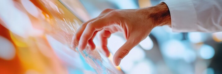 Fototapete - Quantum Interactive AI Next-Gen Decision Intelligence with Blurred Technological Interface - Innovative Digital Transformation for Future-Ready Enterprise Solutions