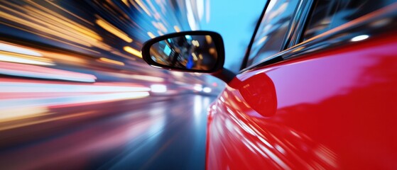 Leinwandbilder - AI-Powered Mobility Revolution Dynamic Connected Vehicle Safety Tech Visualization with Next-Gen Predictive Motion Blur and Intelligent Automotive UX Design