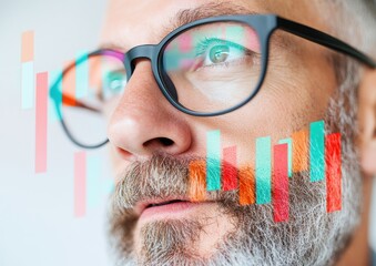 Fototapete - Digital Finance Revolution Immersive Data Visualization for Global Investment Strategy - Augmented Analytics Empowering Professional Decision-Making in Multicurrency Markets