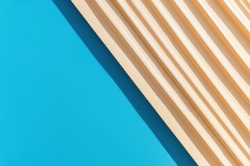 Poster - Modern Geometric Abstract Minimalist Design with Bold Azure Blue and Warm Sand Tones - Contemporary Digital Art for Tech Marketing and Innovative Branding Strategies