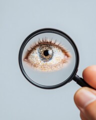 Aufkleber - Digital Insight Meets Human Perception Macro AI Vision Analysis with Hyperdetailed Magnification - Next-Gen Business Intelligence and Innovation Visualization