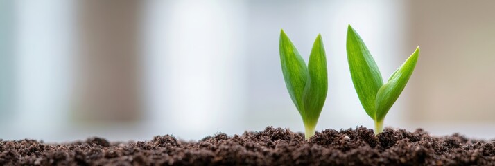 Aufkleber - Sustainable Growth Narrative Organic Seedling Emergence in Regenerative Agriculture - Eco-Conscious Branding and Wellness Innovation Imagery