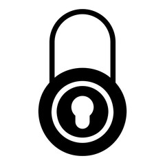 Wall Mural - padlock solid icon