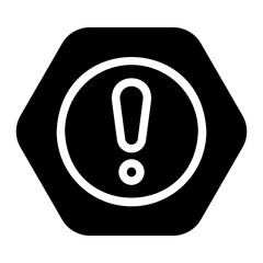 Wall Mural - warning sign solid icon