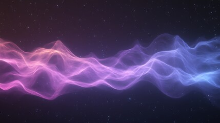 Aufkleber - Colorful flowing waves create a dynamic abstract background with a cosmic feel.