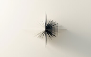 Poster - Abstract Black Geometric Explosion On White Textured Background