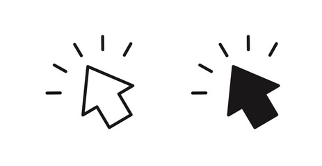 Wall Mural - cursor icon outlined icon vector collection.