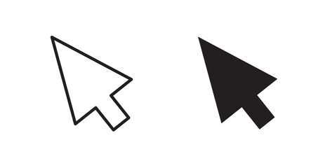 Wall Mural - cursor icon outlined icon vector collection.