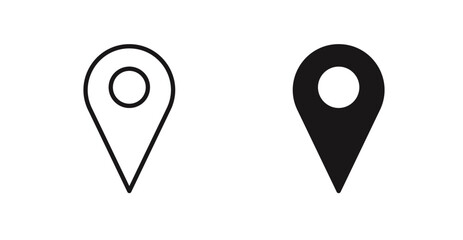 Wall Mural - marker icon outlined icon vector collection.
