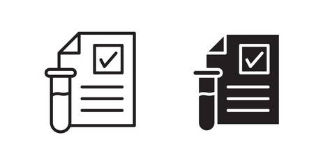 Test icon outlined icon vector collection.