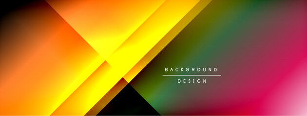 Aufkleber - Dynamic shadow lines with gradient colors geometric background