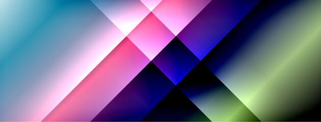 Aufkleber - Dynamic shadow lines with gradient colors geometric background